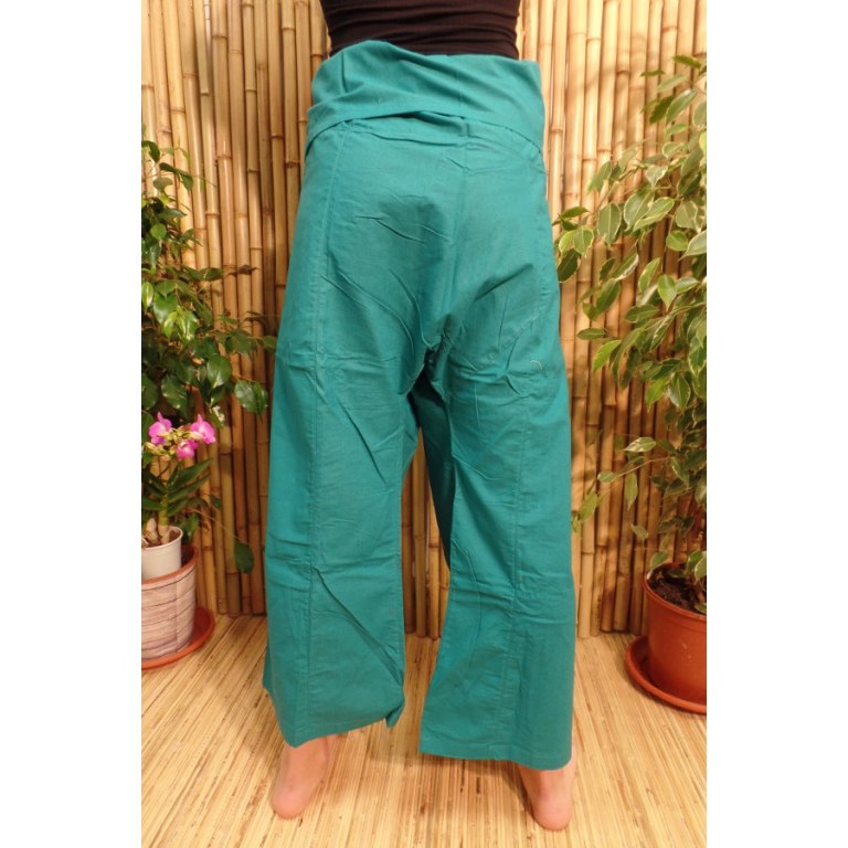 Pantalon de pêcheur Thaï turquoise