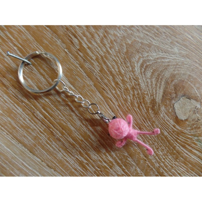 Porte-clés mini girl rose