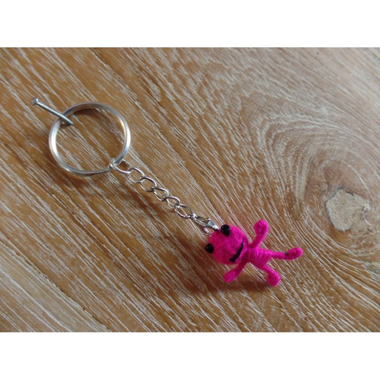 Porte-clés mini girl fuschia