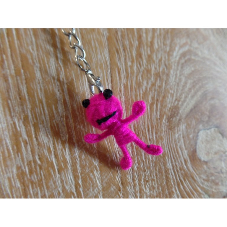 Porte-clés mini girl fuschia