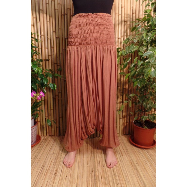 Sarouel marron clair smocks