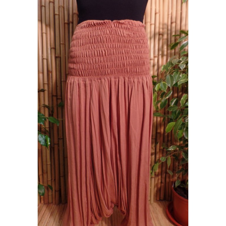 Sarouel marron clair smocks