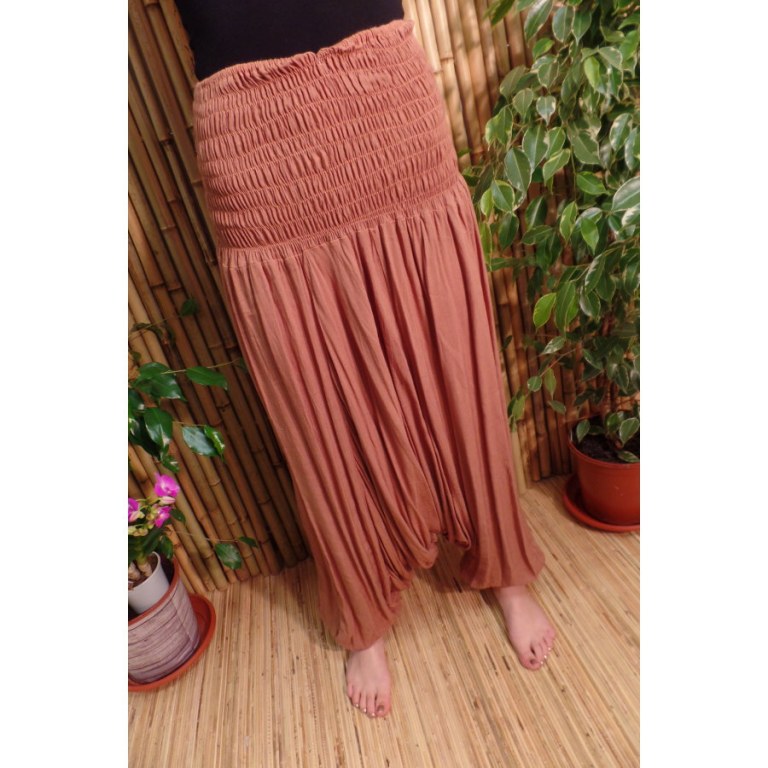 Sarouel marron clair smocks