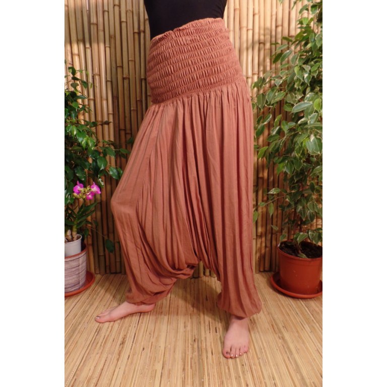 Sarouel marron clair smocks