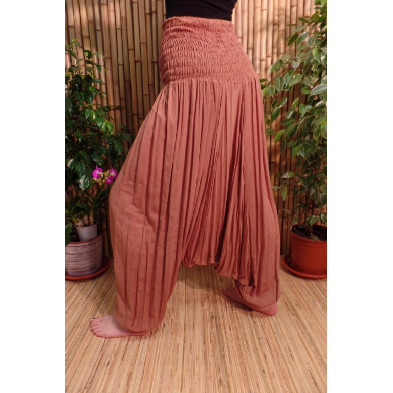 Sarouel marron clair smocks