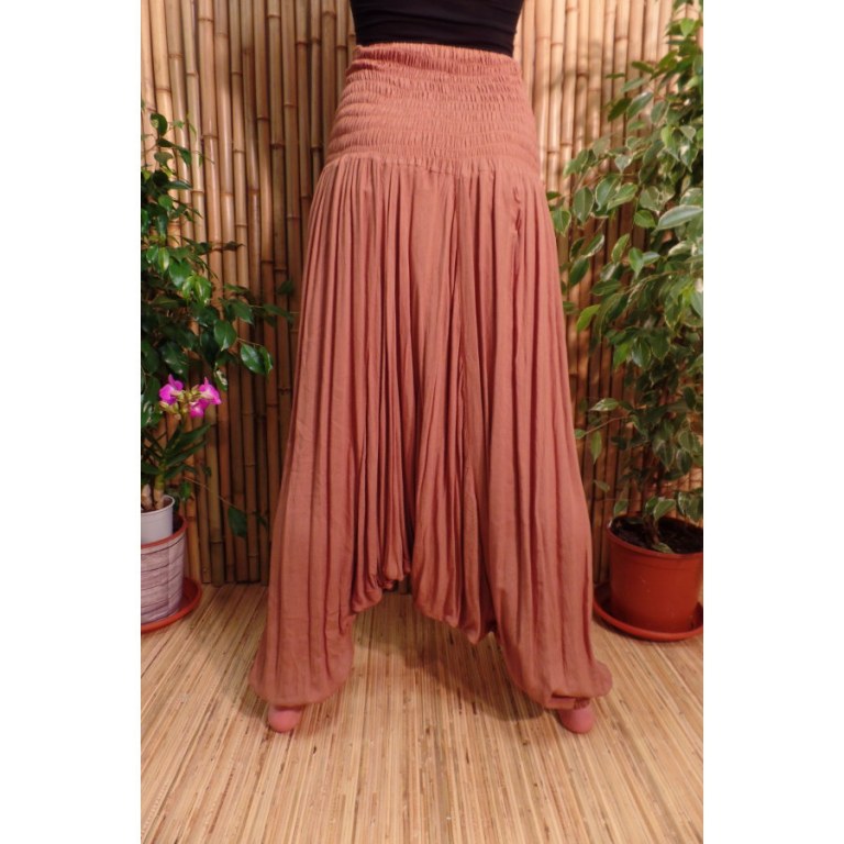 Sarouel marron clair smocks