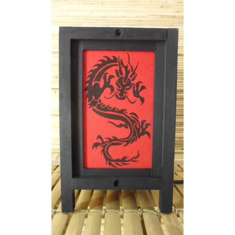 Lampe dragon noir