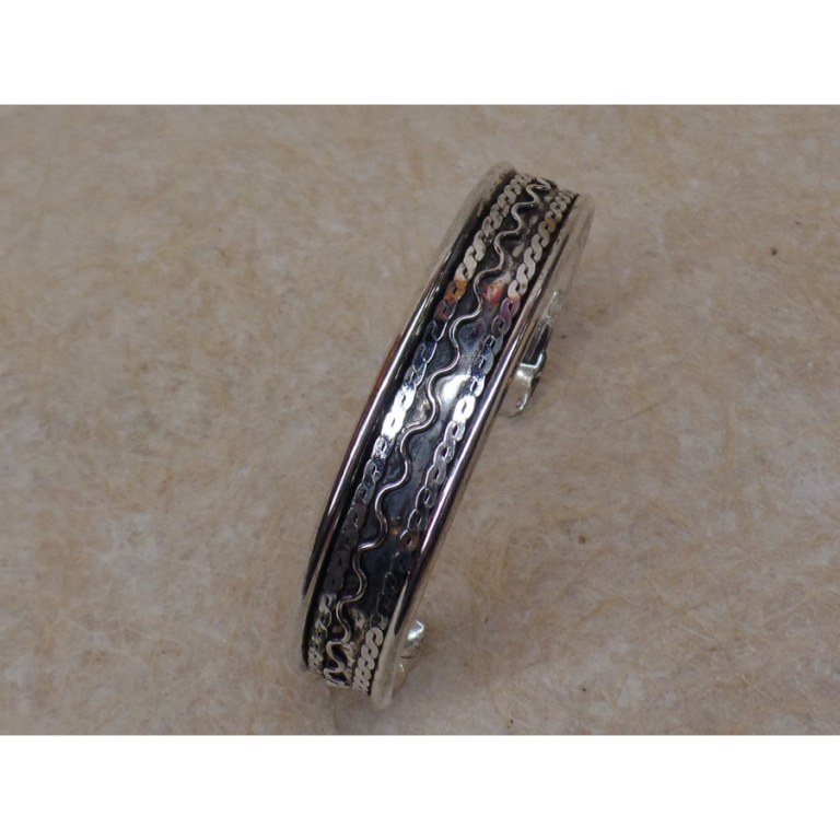 Bracelet ondulation maille aplatie