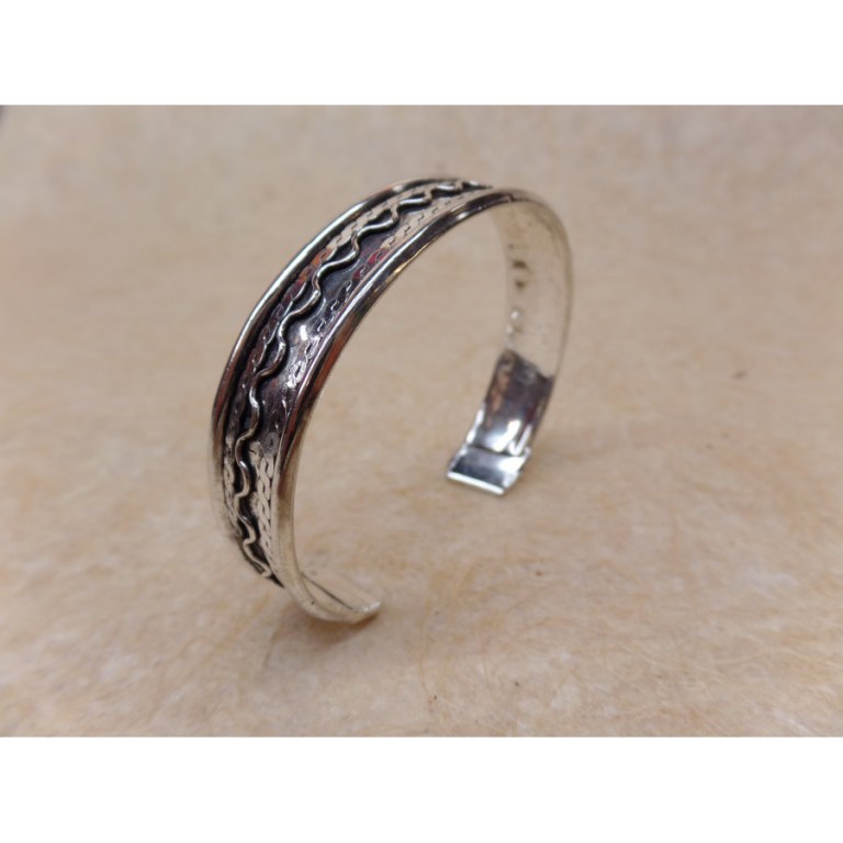Bracelet ondulation maille aplatie