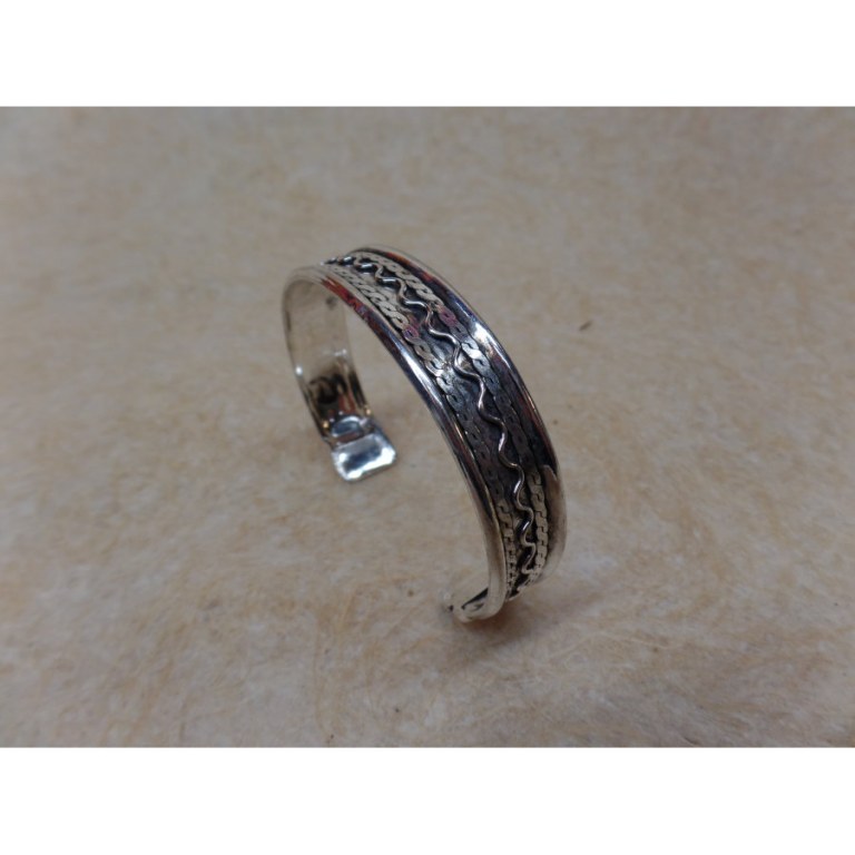 Bracelet ondulation maille aplatie
