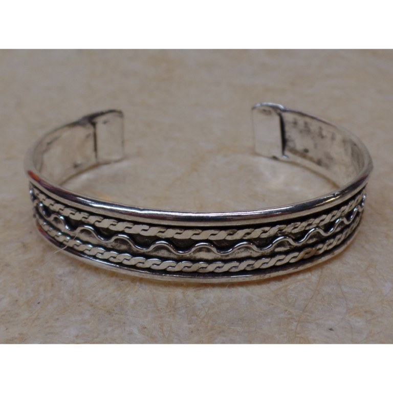 Bracelet ondulation maille aplatie