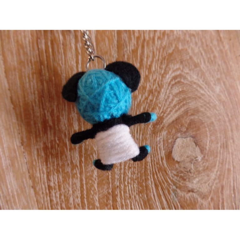 Porte clé panda bleu