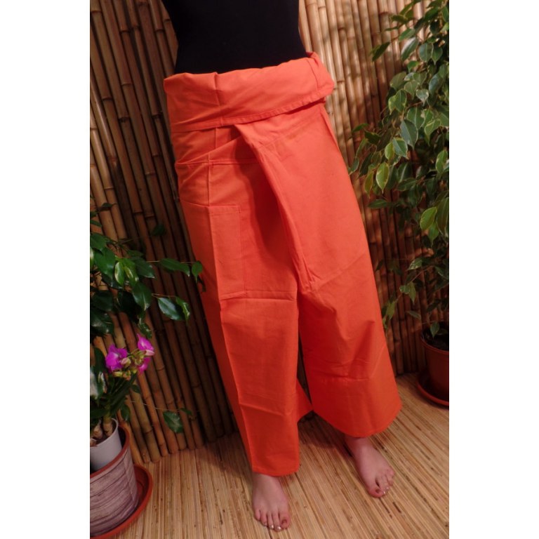 Pantalon de pêcheur Thaï orange