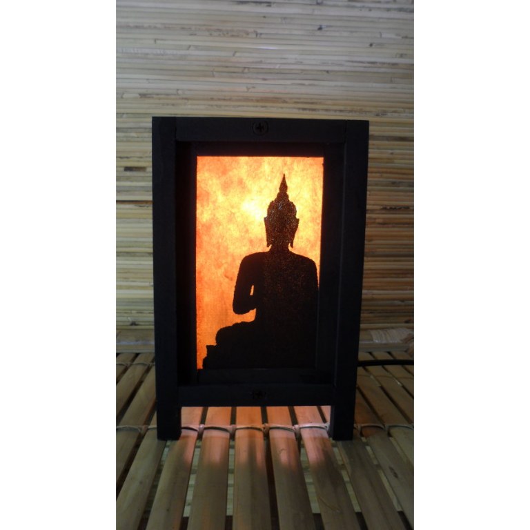 Lampe orange ombre de Bouddha