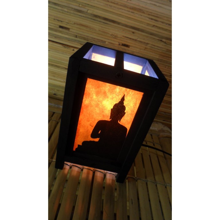 Lampe orange ombre de Bouddha