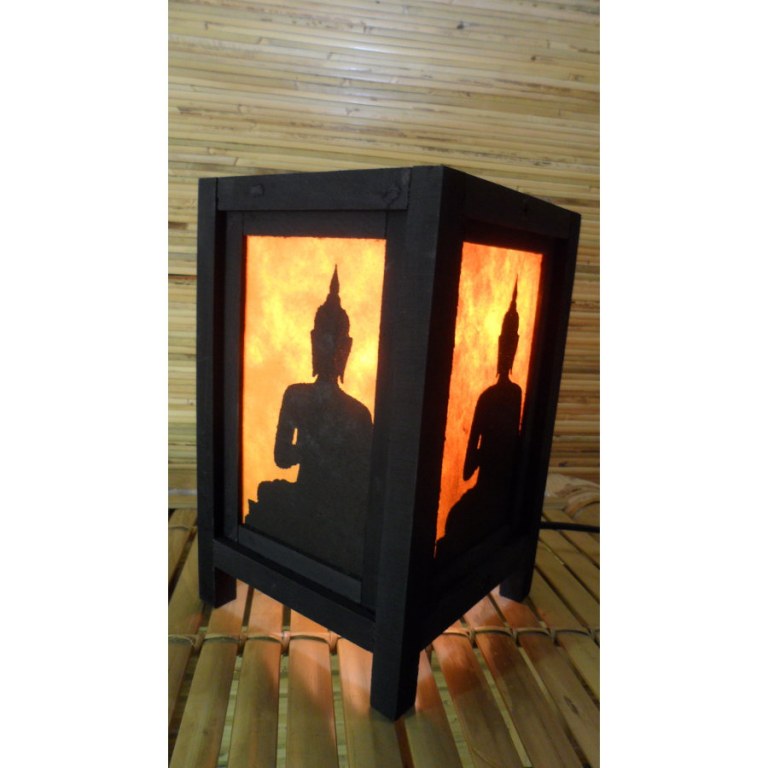 Lampe orange ombre de Bouddha