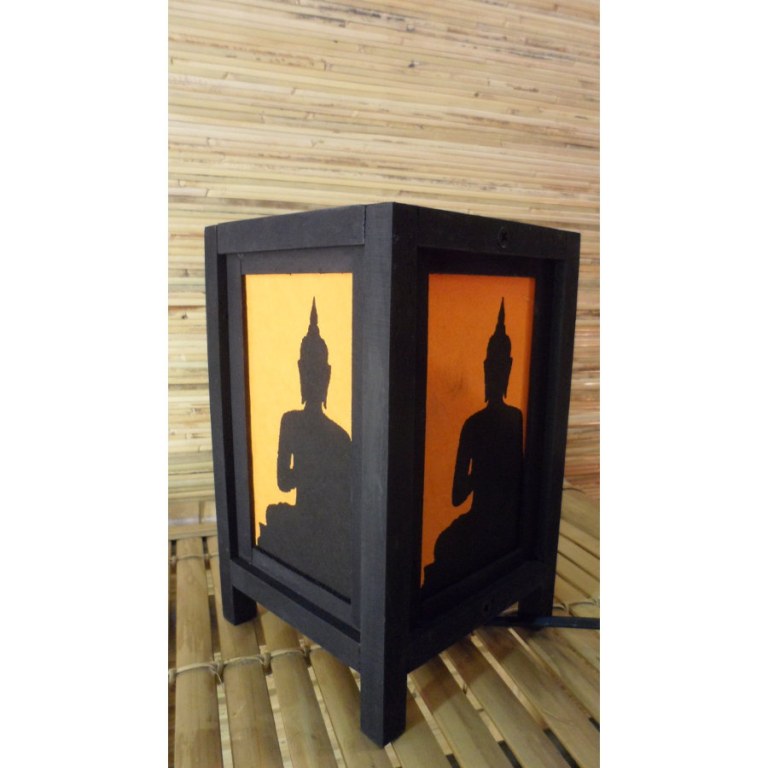 Lampe orange ombre de Bouddha