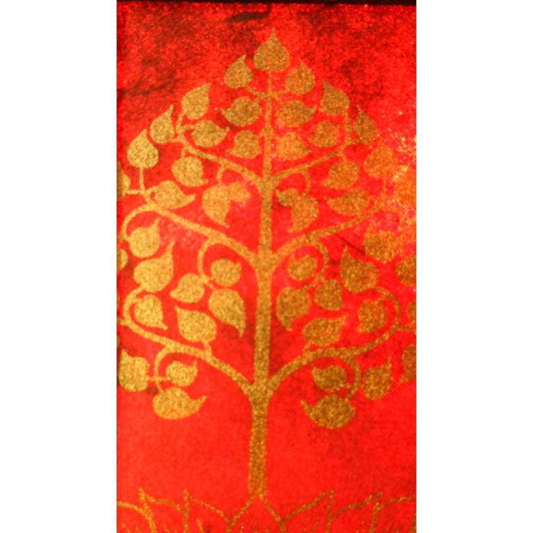 Lampe rouge bel arbre