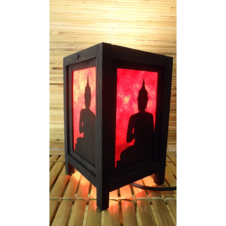 Lampe rouge ombre de Bouddha