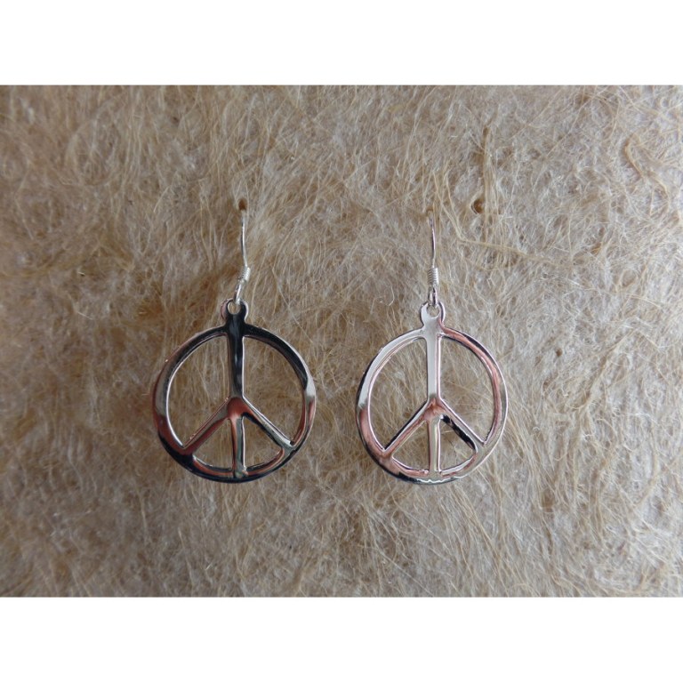 Boucles d'oreilles peace and love