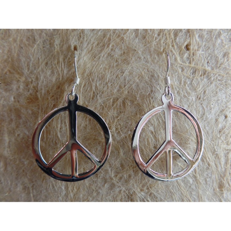 Boucles d'oreilles peace and love