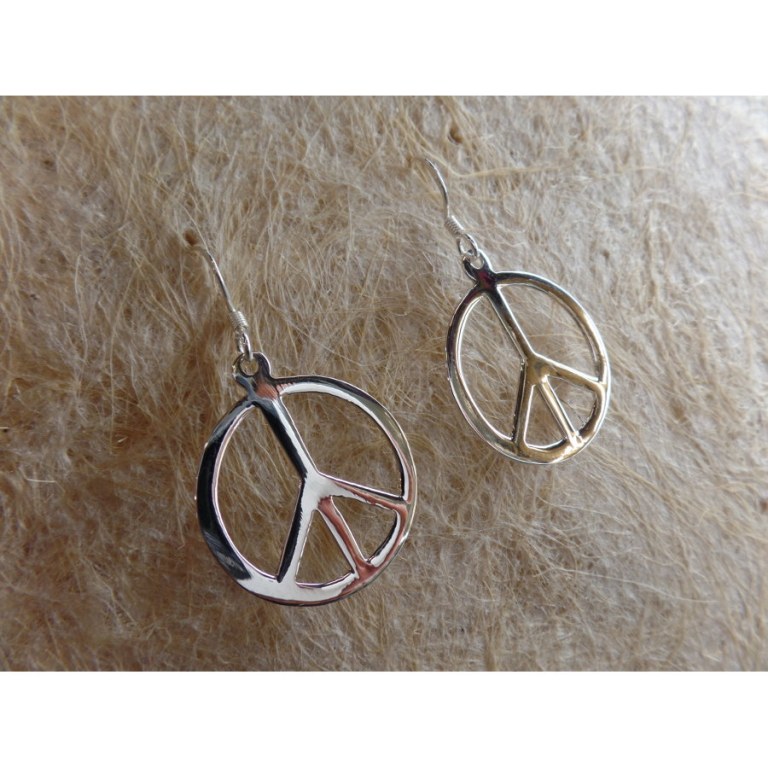 Boucles d'oreilles peace and love