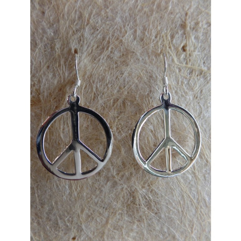 Boucles d'oreilles peace and love