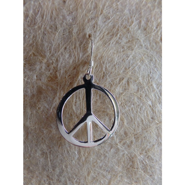 Boucles d'oreilles peace and love