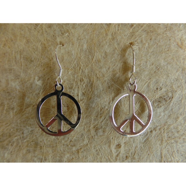 Boucles d'oreilles peace and love