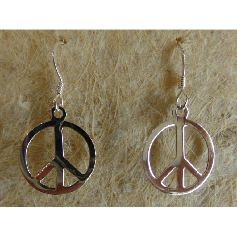 Boucles d'oreilles peace and love