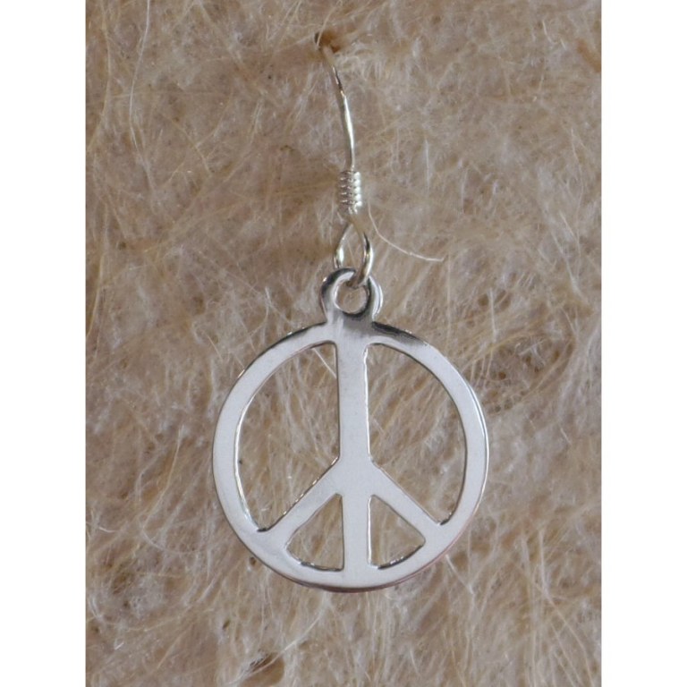 Boucles d'oreilles peace and love