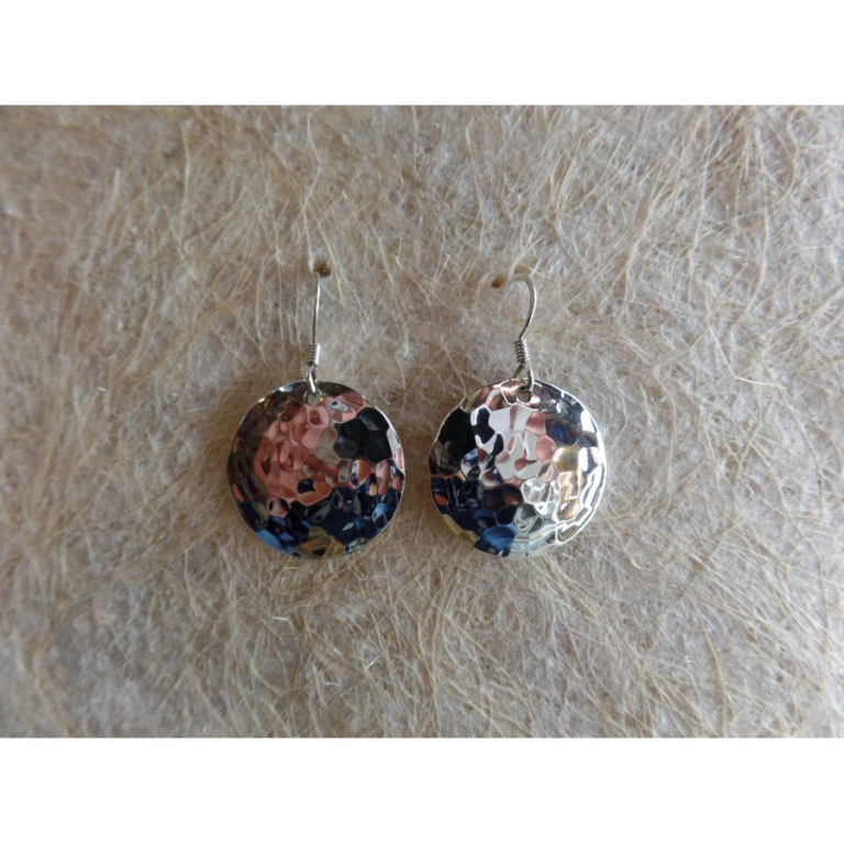 Boucles d'oreilles martelées