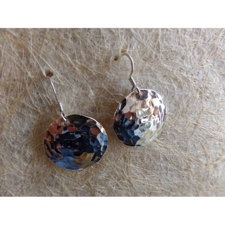 Boucles d'oreilles martelées