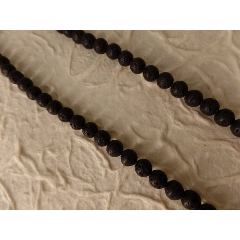 Collier perles de lave et perles 7 chakras X 4 fil color