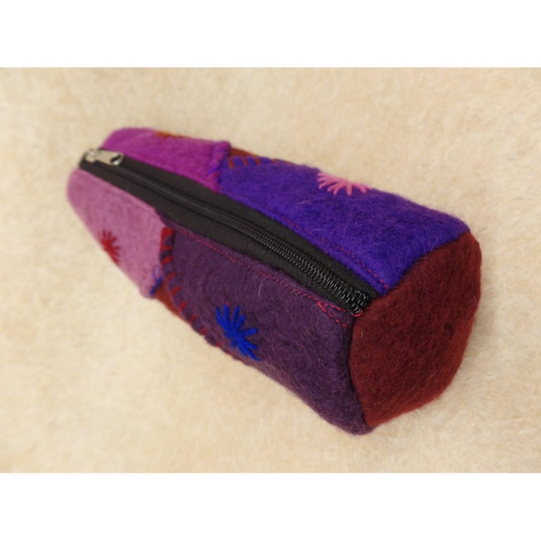 Trousse Dharan fleur mauve