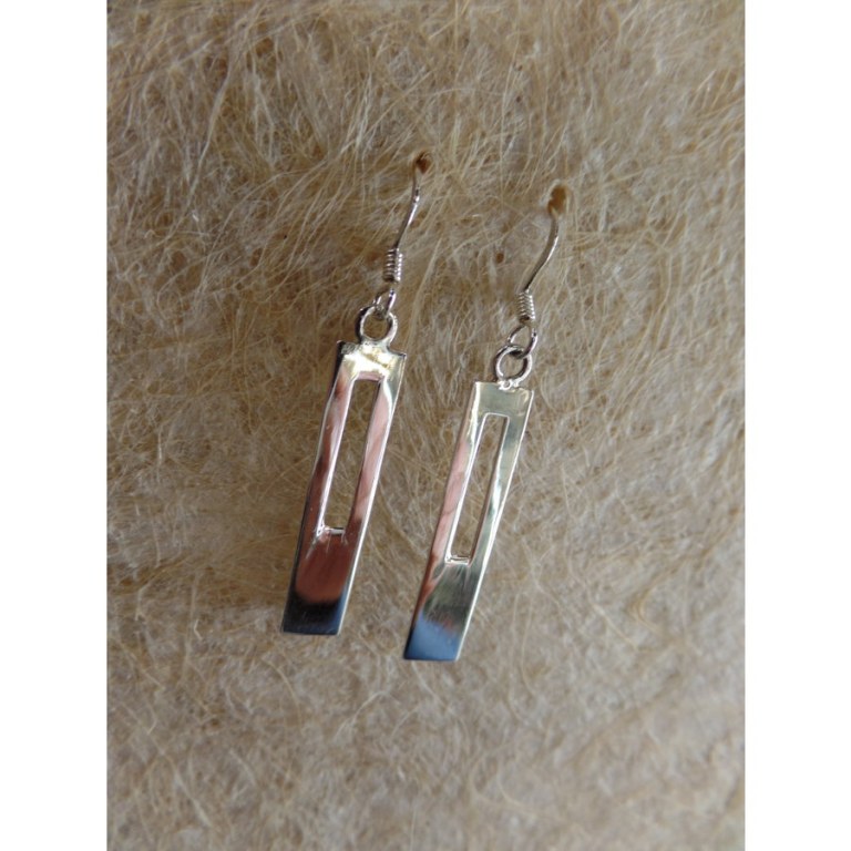 Boucles d'oreilles rectangle évidé