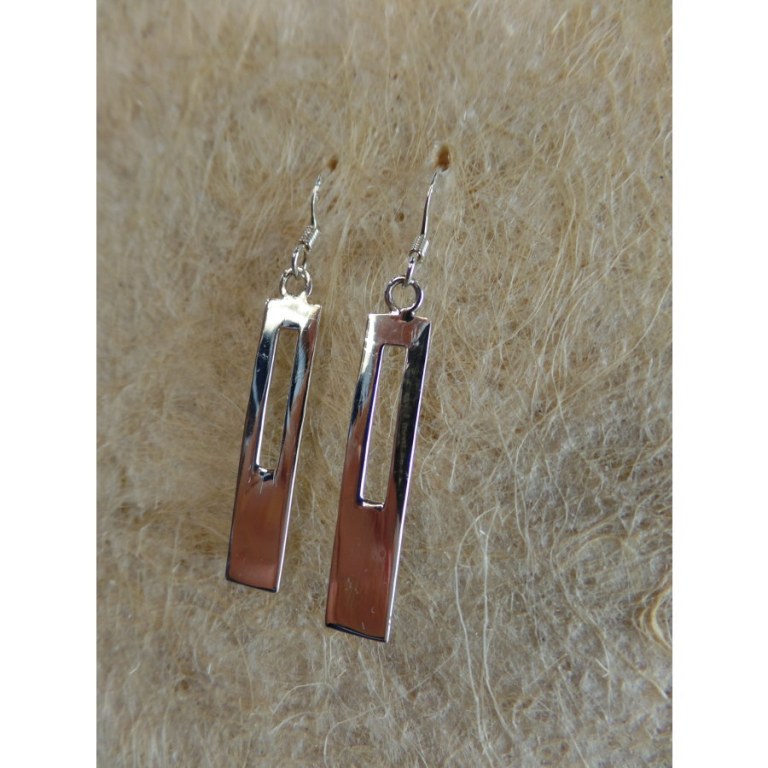 Boucles d'oreilles rectangle évidé