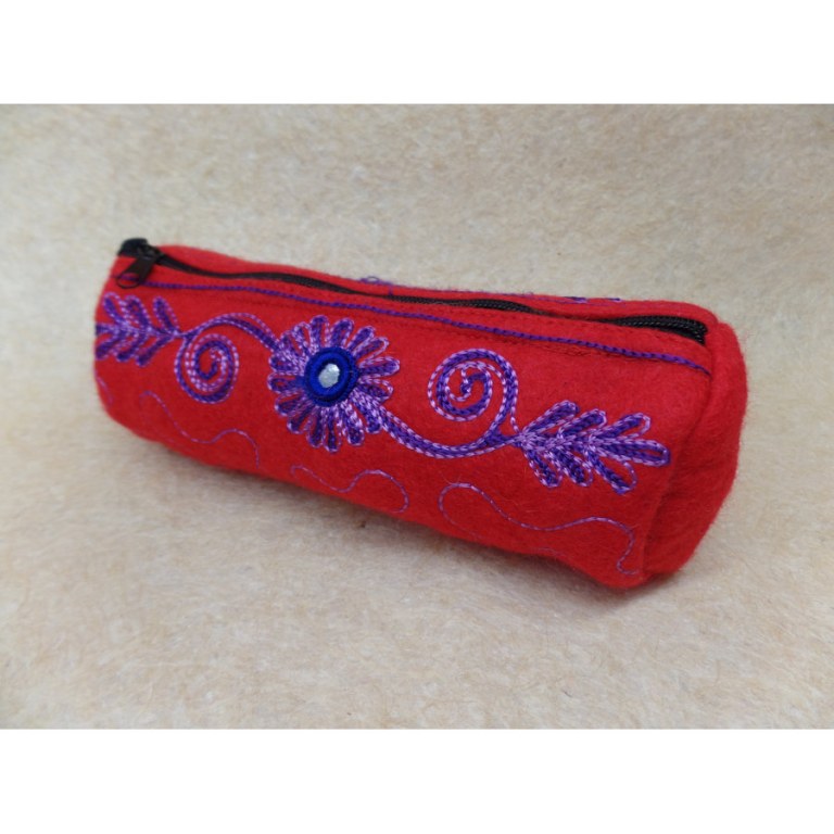 Trousse Bandipur volutes rouge