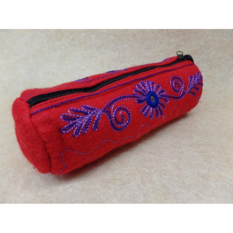 Trousse Bandipur volutes rouge