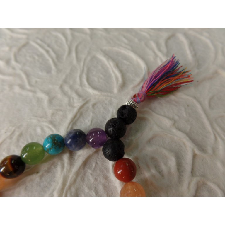 Bracelet mala 7 chakras