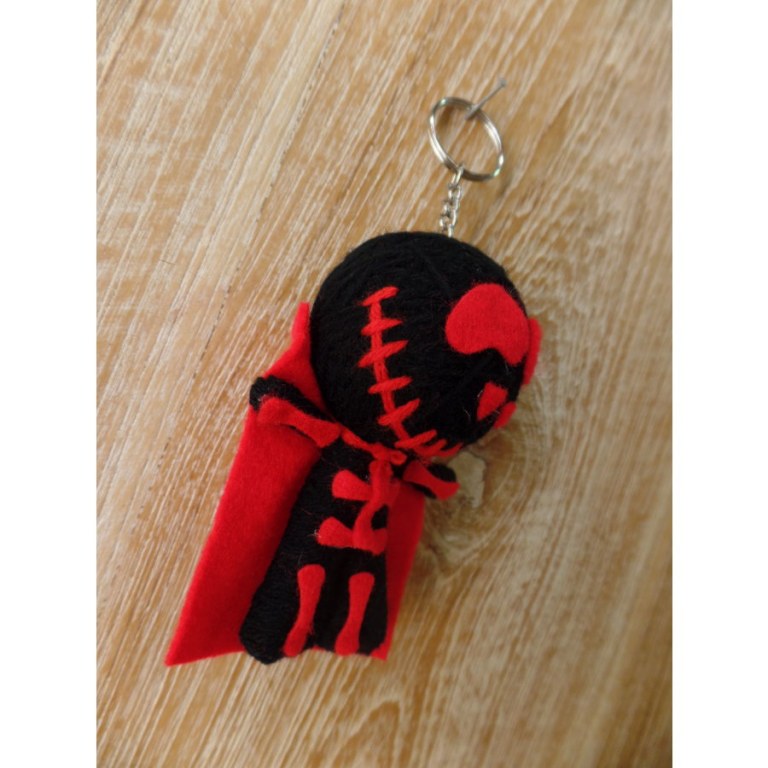 Porte-clés big skeletor noir/rouge