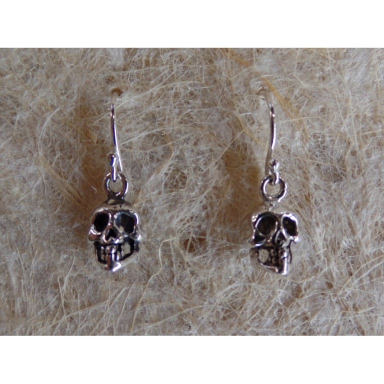 Boucles d'oreilles tête de mort