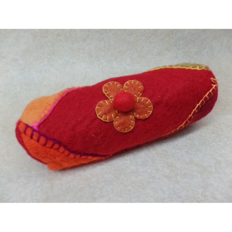 Trousse Dharan fleur rouille et rouge