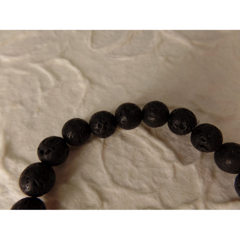 Bracelet mala pierre de lave