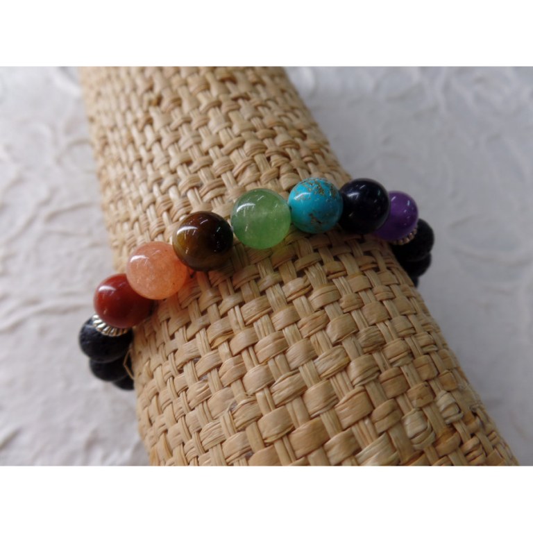 Bracelet mala pierre de lave