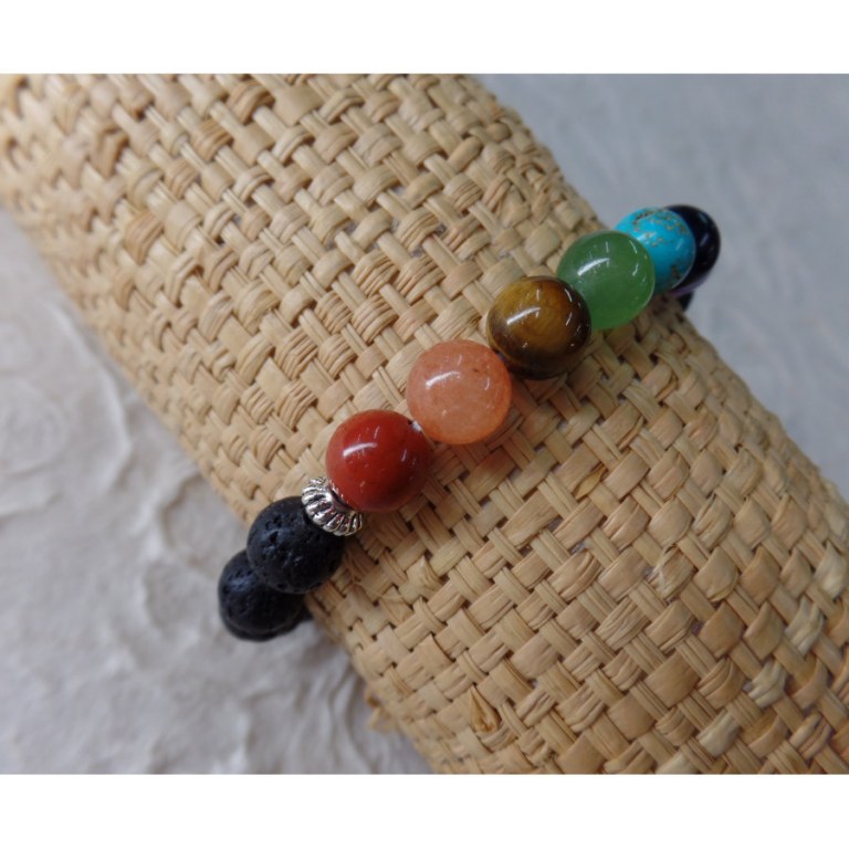 Bracelet mala pierre de lave