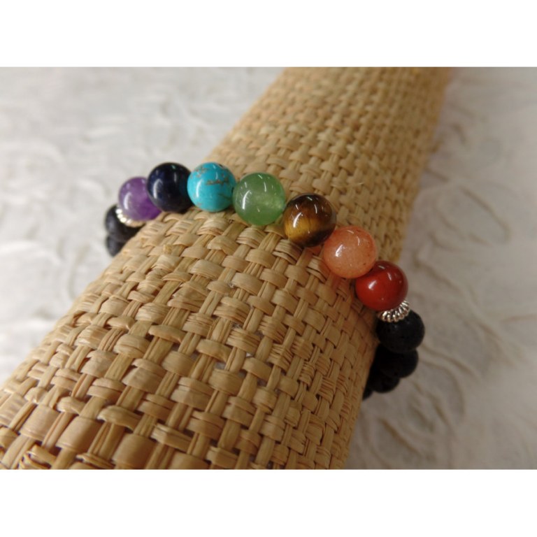 Bracelet mala pierre de lave