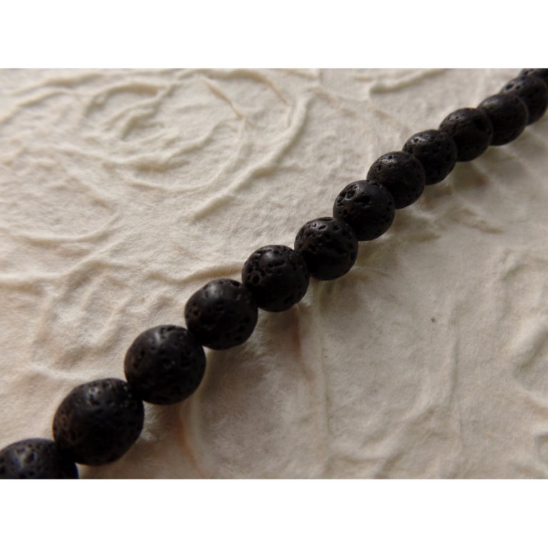 Mala perles 7 chakras pompon noir