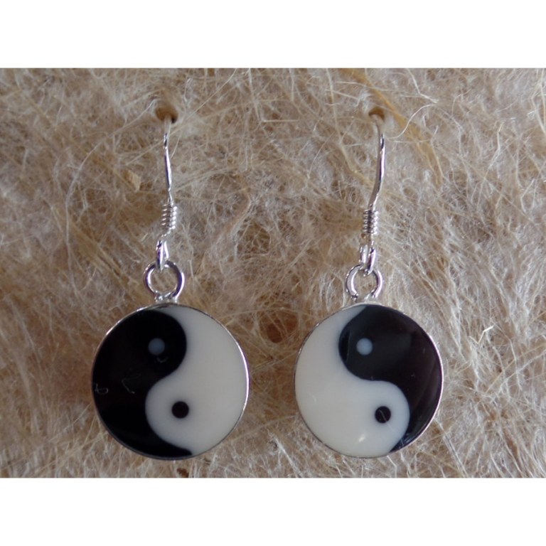 Boucles d'oreilles yin yang