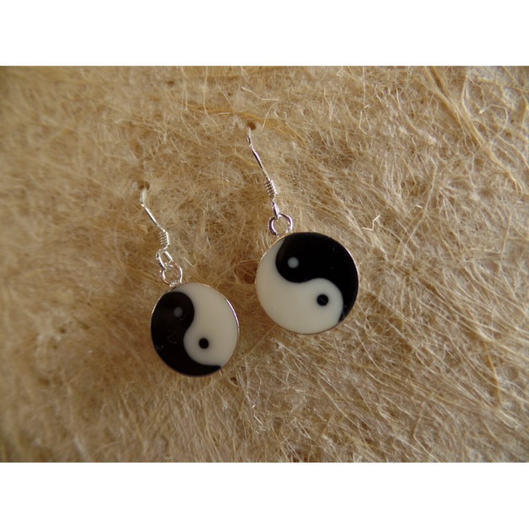 Boucles d'oreilles yin yang